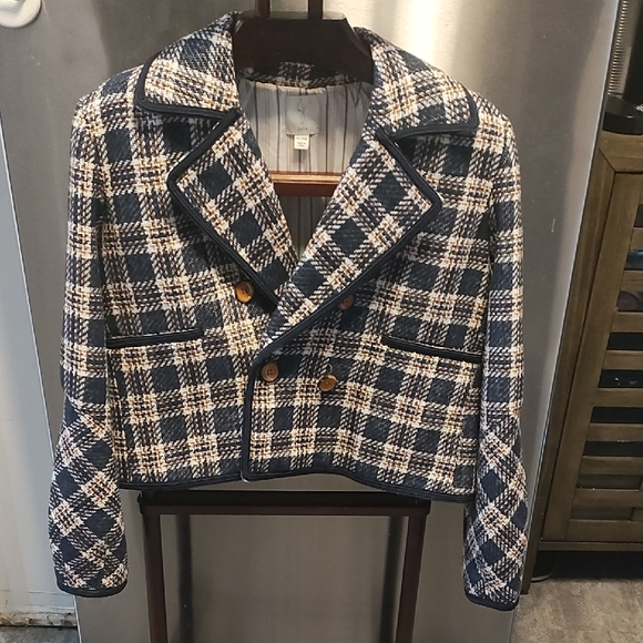 Joie Jackets & Blazers - Joie Blue and White Plaid Blazer